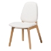 Baxton Studio Hudson 5-Piece Dining Set - Solid Wood Rectangular Table with Boucle Upholstered Chairs, Mid-Century Modern Dining Furniture for Kitchen or Dining Room, Natural and White - BSOHudson-White Boucle/Natural-5PC Dining Set