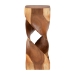 bali & pari Rapha Suar Wood Accent Table - Hand-Carved Sculptural Pedestal Stand with Twist Design, Modern Boho Side Table for Living Room or Entryway, 29.5" Tall - BSOSuar S/T 012-Natural-Side Table