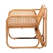 bali & pari Cambridge Natural Rattan Armchair - Handcrafted Lounge Chair with Cushion, Rounded Frame with Cane Woven Panels, Accent Seating for Living Room or Sunroom - BSOCambridge-Light Honey Rattan-CC
