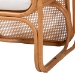 bali & pari Cambridge Natural Rattan Armchair - Handcrafted Lounge Chair with Cushion, Rounded Frame with Cane Woven Panels, Accent Seating for Living Room or Sunroom - BSOCambridge-Light Honey Rattan-CC