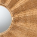 bali & pari Palm Scalloped Rattan Wall Mirror - Handwoven Wicker Round Accent Mirror, Boho Decorative Wall Art for Entryway or Living Room - BSOPalm-Light Honey/Metal-Mirror