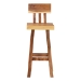 bali & pari Luli Suar Wood Bar Stool - Handcrafted Solid Wood Stool with Backrest, Rustic Modern Seating for Kitchen or Bar Area - BSOLuli-Natural/Wooden-BS
