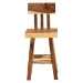 bali & pari Luli Suar Wood Counter Stool - Handcrafted Solid Wood Stool with Backrest, Rustic Modern Seating for Kitchen Island or Dining Area - BSOLuli-Natural/Wooden-CS