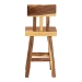 bali & pari Luli Suar Wood Counter Stool - Handcrafted Solid Wood Stool with Backrest, Rustic Modern Seating for Kitchen Island or Dining Area - BSOLuli-Natural/Wooden-CS