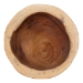 bali & pari Jia Suar Wood End Table - Handcrafted Side Table with Live Edge Round Top and Tapered Legs, Rustic Boho Accent Furniture for Living Room, Bedroom, or Patio - BSOJia-Natural/Wooden-End Table