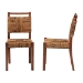 bali & pari Chabela Handwoven Seagrass Dining Chair Set of 2- Solid Mango Wood Frame with Woven Seat and Backrest, Rustic Boho Style Kitchen or Dining Room Seating, Brown - BSOCordoba-Type B-Light Brown Wood/Natural Weave-DC-KD Box