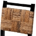 bali & pari Raniya Handwoven Seagrass Dining Chair Set of 2- Solid Mango Wood Frame with Woven Seat and Backrest, Rustic Boho Style Kitchen or Dining Room Seating, Black - BSOCordoba-Type C-Black Wood/Natural Weave-DC-KD Box