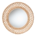 bali & pari Burris Natural Rattan Wall Mirror - Handwoven Wicker Round Frame, Boho Coastal Accent Wall Decor for Entryway, Bedroom, or Living Room