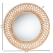 bali & pari Burris Natural Rattan Wall Mirror - Handwoven Wicker Round Frame, Boho Coastal Accent Wall Decor for Entryway, Bedroom, or Living Room - BSOWS122-Natural Rattan-Mirror