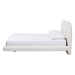 Baxton Studio Cachet Floating Platform Bed with Rounded Headboard - Low Profile Minimalist Boucle Upholstered Bed Frame, Cream, Queen - BSOBBT61330-Floating Bed-Cream-Queen