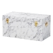 Baxton Studio Brenta Storage Trunk with Lift-Top Lid - Decorative Organizer Chest with Faux Marble Effect, Contemporary Storage Solution