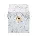 Baxton Studio Brenta Storage Trunk with Lift-Top Lid - Decorative Organizer Chest with Faux Marble Effect, Contemporary Storage Solution - BSOJY24A208-White/Grey-Wooden-Ottoman
