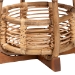 bali & pari Derenik Natural Rattan and Mahogany Wood End Table - Boho Accent Side Table with Woven Basket Base, Coastal Style Nightstand or Living Room Table - BSOSVN312-S-Light Brown Rattan-ET