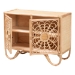 bali & pari Acelin Natural Rattan Storage Cabinet - Handcrafted Boho Accent Console with Floral Woven Doors, Natural Wicker Sideboard for Living Room or Entryway - BSOWS016-Large/Double Version-Natural-Rattan-Cabinet