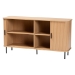 Baxton Studio Lucia Fluted Wood Sideboard - Mid-Century Modern Buffet Cabinet with Sliding Tambour Doors, 55" Wide - BSOLC23005-Tan-Sideboard