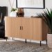 Baxton Studio Lucia Fluted Wood Sideboard - Mid-Century Modern Buffet Cabinet with Sliding Tambour Doors, 55" Wide - BSOLC23005-Tan-Sideboard