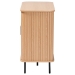 Baxton Studio Lucia Fluted Wood Storage Cabinet - Mid-Century Modern Sideboard with Sliding Tambour Doors, 35" Wide - BSOLC23011A-Tan-Sideboad