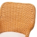 bali & pari Wistan 5-Piece Rattan Dining Set - Round Wicker Table with Pedestal Base and 4 Armchairs, Handwoven Boho Coastal Style for Dining, Kitchen or Sun Room, Light Honey - BSOWistan-Light Honey Rattan-5PC Dining Set