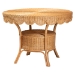 bali & pari Tyrone 5-Piece Rattan Dining Set - Round Wicker Table with Scallop Edge and 4 Side Chairs, Handwoven Boho Coastal Style for Dining, Kitchen or Sun Room, Light Honey - BSOTyrone-Light Honey Rattan-5PC Dining Set