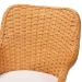 bali & pari Tucson 5-Piece Rattan Dining Set - Round Wicker Table with Scallop Edge and 4 Armchairs, Handwoven Boho Coastal Style for Dining, Kitchen or Sun Room, Light Honey - BSOTucson-Light Honey Rattan-5PC Dining Set