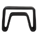bali & pari Abebi Black Rattan Console Table - Modern Accent Table with Waterfall Silhouette and Open Hairpin Legs, Boho Coastal Style for Entryway, Hallway, or Living Room - BSOAbebi-Black Rattan-Console Table