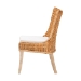 bali & pari Derris Natural Rattan Dining Chair with Cushion - Tall Wingback Side Chair with Solid Mango Wood Legs, Boho Coastal Style for Kitchen or Dining Room Seating, Light Honey - BSOMD-39817-LC Derris-Natural Rattan-DC