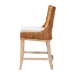 bali & pari Derris Natural Rattan Counter Stool with Cushion - Tall Wingback Stool with Solid Mango Wood Legs and Footrest, Boho Coastal Style for Kitchen Island or Dining Area Seating, Light Honey - BSOMD-39818-LC Derris-Natural Rattan-CS
