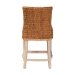 bali & pari Derris Natural Rattan Counter Stool with Cushion - Tall Wingback Stool with Solid Mango Wood Legs and Footrest, Boho Coastal Style for Kitchen Island or Dining Area Seating, Light Honey - BSOMD-39818-LC Derris-Natural Rattan-CS