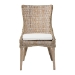 bali & pari Derris Natural Rattan Dining Chair with Cushion - Tall Wingback Side Chair with Solid Mango Wood Legs, Boho Coastal Style for Kitchen or Dining Room Seating, Greywashed - BSOMD-39817-KB Derris-Grey Natural Rattan-DC