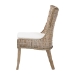 bali & pari Derris Natural Rattan Dining Chair with Cushion - Tall Wingback Side Chair with Solid Mango Wood Legs, Boho Coastal Style for Kitchen or Dining Room Seating, Greywashed - BSOMD-39817-KB Derris-Grey Natural Rattan-DC