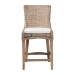 bali & pari Derris Natural Rattan Counter Stool with Cushion - Tall Wingback Stool with Solid Mango Wood Legs and Footrest, Boho Coastal Style for Kitchen Island or Dining Area Seating, Greywashed - BSOMD-39818-KB Derris-Grey Natural Rattan-CS