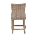 bali & pari Derris Natural Rattan Counter Stool with Cushion - Tall Wingback Stool with Solid Mango Wood Legs and Footrest, Boho Coastal Style for Kitchen Island or Dining Area Seating, Greywashed - BSOMD-39818-KB Derris-Grey Natural Rattan-CS
