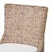 bali & pari Derris Natural Rattan Counter Stool with Cushion - Tall Wingback Stool with Solid Mango Wood Legs and Footrest, Boho Coastal Style for Kitchen Island or Dining Area Seating, Greywashed - BSOMD-39818-KB Derris-Grey Natural Rattan-CS