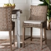 bali & pari Derris Natural Rattan Counter Stool with Cushion - Tall Wingback Stool with Solid Mango Wood Legs and Footrest, Boho Coastal Style for Kitchen Island or Dining Area Seating, Greywashed - BSOMD-39818-KB Derris-Grey Natural Rattan-CS