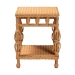 bali & pari Dolby Natural Rattan End Table - Handwoven Wicker Side Table with Lower Shelf, Coastal Boho Style Accent Table for Living Room or Bedroom - BSODolby-Light Honey/Rattan-End Table