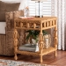 bali & pari Dolby Natural Rattan End Table - Handwoven Wicker Side Table with Lower Shelf, Coastal Boho Style Accent Table for Living Room or Bedroom - BSODolby-Light Honey/Rattan-End Table