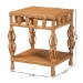 bali & pari Dolby Natural Rattan End Table - Handwoven Wicker Side Table with Lower Shelf, Coastal Boho Style Accent Table for Living Room or Bedroom - BSODolby-Light Honey/Rattan-End Table