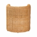 bali & pari Carina Natural Rattan Barrel Dining Chair - Handwoven Wicker Accent Chair with Curved Backrest and Removable Cushion, Coastal Boho Kitchen or Dining Room Seating - BSOPalm-Light Honey/Rattan-Cushioned-Barrel-DC