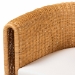 bali & pari Carina Natural Rattan Barrel Dining Chair - Handwoven Wicker Accent Chair with Curved Backrest and Removable Cushion, Coastal Boho Kitchen or Dining Room Seating - BSOPalm-Light Honey/Rattan-Cushioned-Barrel-DC