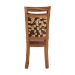 bali & pari Luan Suar Wood Dining Chair - Handcrafted Solid Wood Seat with Mosaic Backrest Inlay, Rustic Modern Accent Chair for Kitchen or Dining Room - BSOLuan-Natural/Wooden-DC