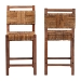 bali & pari Chabela Seagrass Counter Stool Set of 2 - Solid Mango Wood Frame with Woven Seat and Backrest, Rustic Boho Style Dining or Kitchen Island Seating, Brown - BSOLuanda-Type B-Light Brown Wood/Natural Weave-CS-KD Box