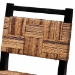bali & pari Raniya Seagrass Counter Stool Set of 2 - Solid Mango Wood Frame with Woven Seat and Backrest, Rustic Boho Style Dining or Kitchen Island Seating, Black - BSOLuanda-Type C-Black Wood/Natural-CS-KD Box