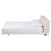 Baxton Studio Alfie Boucle Floating Bed with Channel Tufted Headboard - Low Profile Minimalist Platform Bed Frame, Cream, Queen - BSOBBT61332-Floating Bed-Cream-Queen