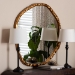 Baxton Studio Urania Wall Mirror - Irregular Shape Accent Mirror with Antique Goldleaf Frame, Modern Glam Accent for Living Room, Entryway, or Bedroom Decor - BSORXW-10983-Forged Brass-Mirror