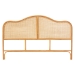 bali & pari Adelita Natural Rattan Arched Headboard - Handwoven Cane Panel with Rattan Frame, Coastal Boho Style Bedroom Decor, Queen - BSOAdelita-Light Honey/Rattan-HB-Queen