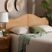 bali & pari Adelita Natural Rattan Arched Headboard - Handwoven Cane Panel with Rattan Frame, Coastal Boho Style Bedroom Decor, Queen - BSOAdelita-Light Honey/Rattan-HB-Queen