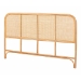 bali & pari Agota Natural Rattan Standalone Headboard - Handwoven Wicker Panel with Rounded Corners and Rattan Frame, Coastal Boho Style Bedroom Decor, Queen