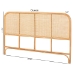 bali & pari Agota Natural Rattan Standalone Headboard - Handwoven Wicker Panel with Rounded Corners and Rattan Frame, Coastal Boho Style Bedroom Decor, Queen - BSOAgota-Light Honey/Rattan-HB-Queen