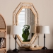 bali & pari Remedy Octagonal Natural Rattan Wall Mirror - Handwoven Accent Mirror with Open Loop Detailing, Boho Coastal Style for Entryway, Bedroom, or Living Room Decor - BSOWS146-Light Honey Rattan-Mirror