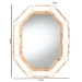 bali & pari Remedy Octagonal Natural Rattan Wall Mirror - Handwoven Accent Mirror with Open Loop Detailing, Boho Coastal Style for Entryway, Bedroom, or Living Room Decor - BSOWS146-Light Honey Rattan-Mirror